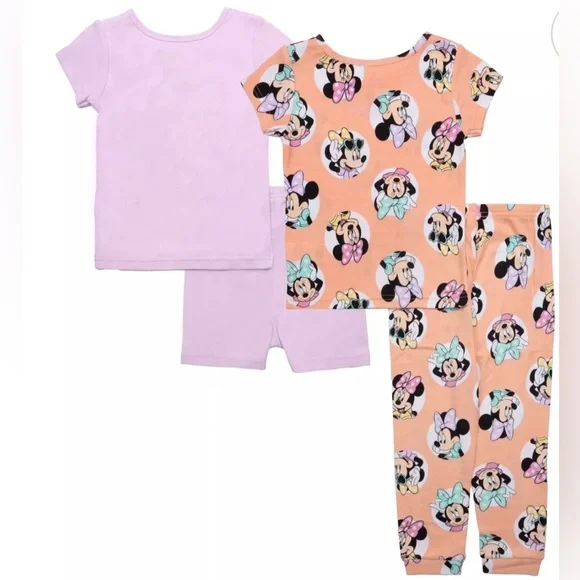 NWT! Disney Minnie Mouse Pajama Set - Lavender and Peach Size 12 Months - Picture 2 of 3